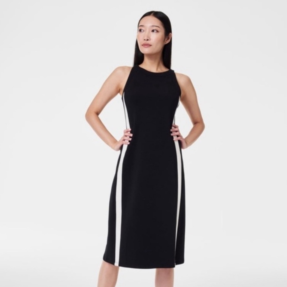 SPANX Air Essentials Side Stripe Tank Midi Dress
